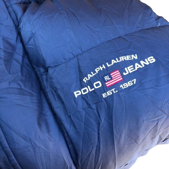 VINTAGE Polo Ralph Lauren Puffer Jacket Vest Large - Picture 10 of 10